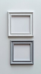 Obraz premium Elegant Double Gray and White Picture Frames for Wall Decor