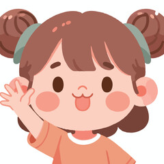 vector image of little boy waving