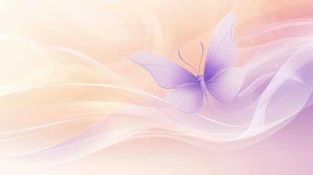 A soft, pastel-inspired Papillion vector background with a gradient flowing from lavender at the top to a soft peachy pink at the bottom. 
