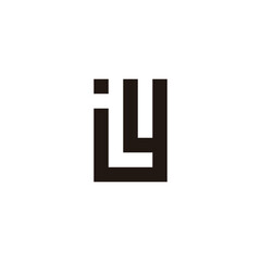 Obraz premium Letter iy square geometric symbol simple logo vector