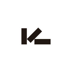 Letter M three rectangles geometric symbol simple logo vector