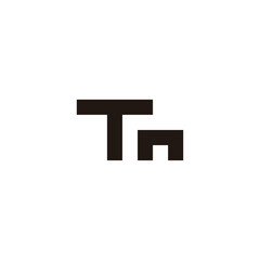 Letter Tn square geometric symbol simple logo vector