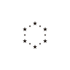 Stars. hexagon, frame geometric symbol simple logo vector
