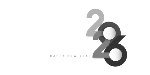 Happy new year 2026 design concept, Happy NewYear Greeting Card Number. Happy new year 2026 cover design, for banners, posters, backgrounds and greetings.