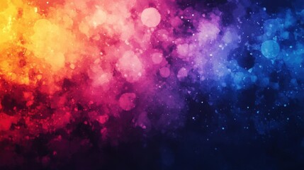 Abstract Watercolor Background with Gradient and Bokeh Lights