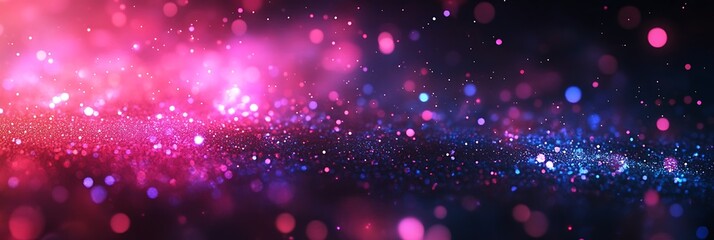 Abstract blue glow particle glittering background wallpaper