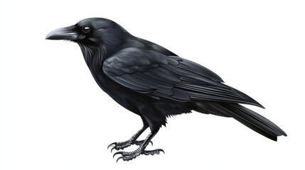 crow. crow on white background. animal