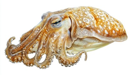 Fototapeta premium cuttlefish. cuttlefish on white background. animal