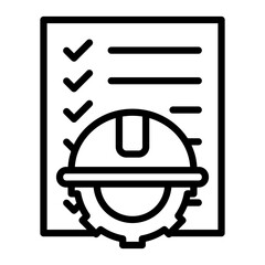 Construction Method Vector Line Icon Design