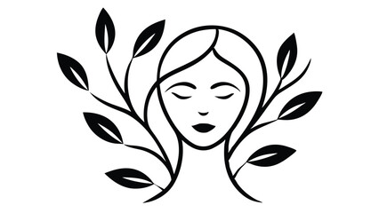 Face Intertwined with Leaves and Vines