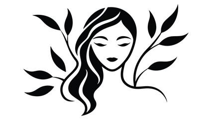 Face Intertwined with Leaves and Vines