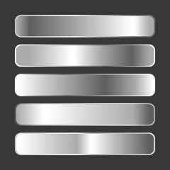 Silver Gradient set vector illustration