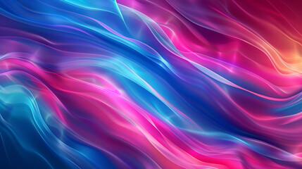 Obraz premium Vibrant Abstract Colorful Waves Illustration with Dynamic Flow and Smooth Gradient