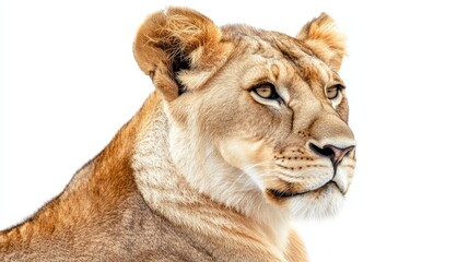 Obraz premium female lion. female lion on white background. animal