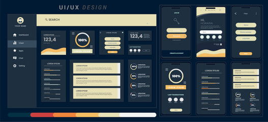 Fototapeta premium luxury uiux and apps design