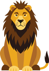 Asian Lion Color Full Vector Art Illustration.