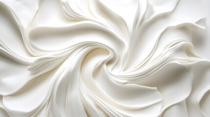 Obraz premium Swirling Cream Abstract White Texture Background