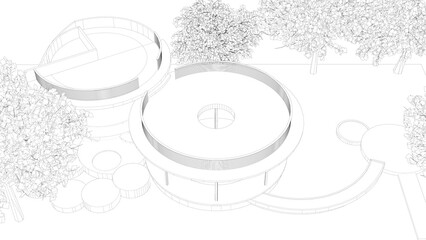 3D illustration of interior project 