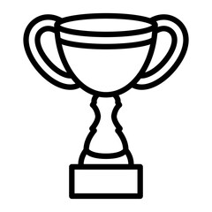 Trophy Vector Line Icon Design