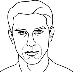 Face of a Man with Strong Expression