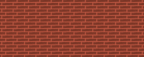 Banner design featuring a red brick wall background.