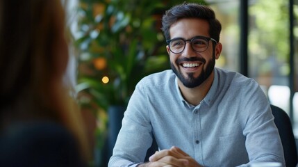 Obraz premium Man enjoying coffee at table