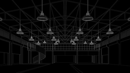 3D illustration of interior project 