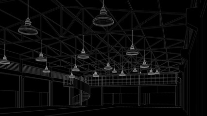 3D illustration of interior project 