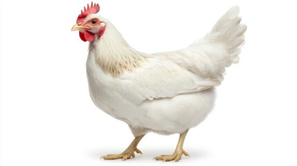 hen. hen on white background. animal