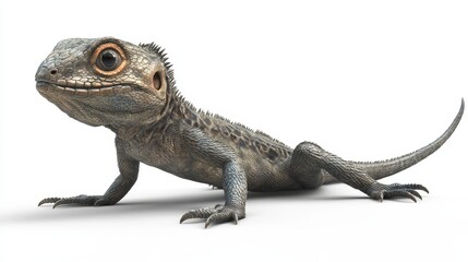 Obraz premium house lizard. house lizard on white background. animal