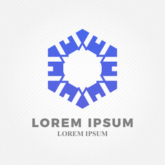 Technology geometric logo. start up logo