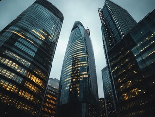 Obraz premium City Skyline at Night