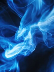 Blue Smoke Close Up
