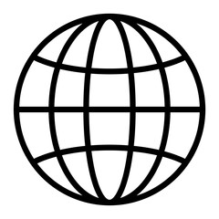 Globe Vector Line Icon Design