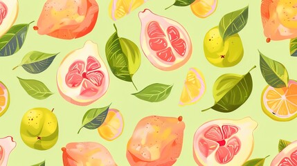 guava seamless pattern wallpaper