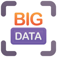 Gradient color illustration for Big data focus