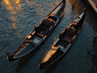 Obraz premium Small boats on lake
