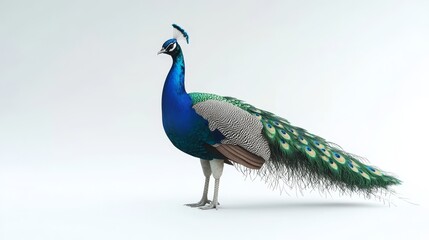 Fototapeta premium peacock. peacock on white background. animal