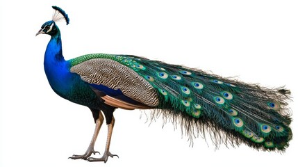 Fototapeta premium peacock. peacock on white background. animal