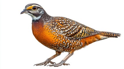 Fototapeta premium quail bird. quail bird on white background. animal