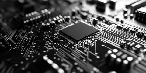 Computer Motherboard Close Up