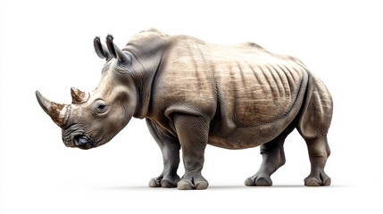 Fototapeta premium rhinoceros. rhinoceros on white background. animal