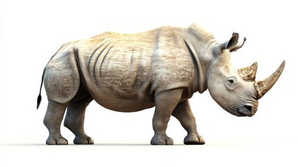 Naklejka premium rhinoceros. rhinoceros on white background. animal