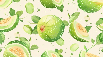 honeydew seamless pattern wallpaper