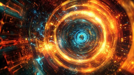 Obraz premium Dynamic Ultra Futurist Abstract Background with Vibrant Colors