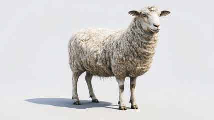 Naklejka premium Sheep. Sheep on white background. animal