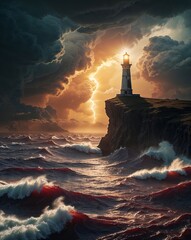 Beacon of Resilience: Lighthouse Amid the Storm