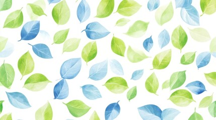 Delicate Watercolor Leaf Pattern - Fresh and Vibrant Floral Design