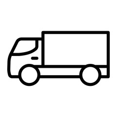 Truck Vector Line Icon Design