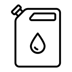 Fuel Bottle Vector Line Icon Design